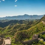 View of Great wall of china