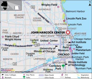 Location Map of John Hancock Centre