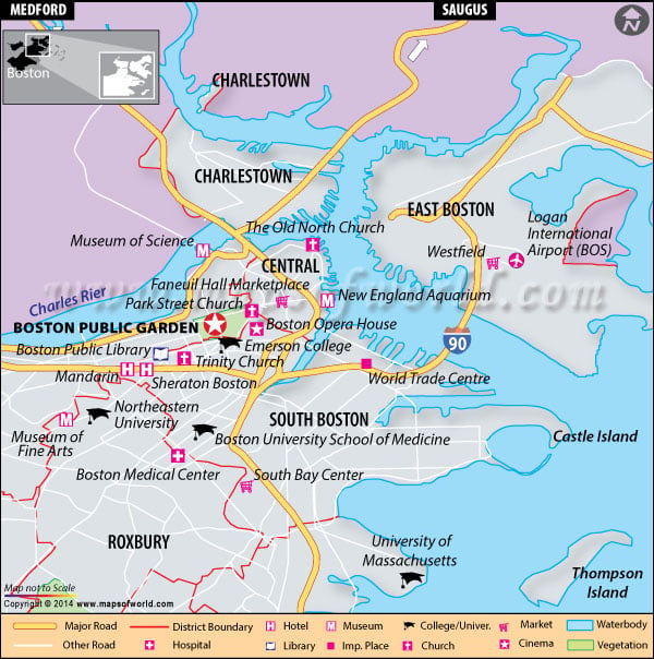 Location Map of Boston Public Garden