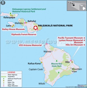 Location Map of Haleakala National Park