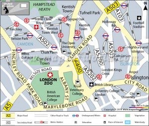 Location Map of London Zoo