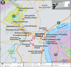 Location map of Masonic temple