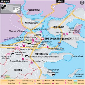Location Map of New England Aquarium