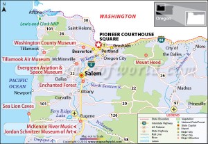 Location map of Pioneer Courthouse Square