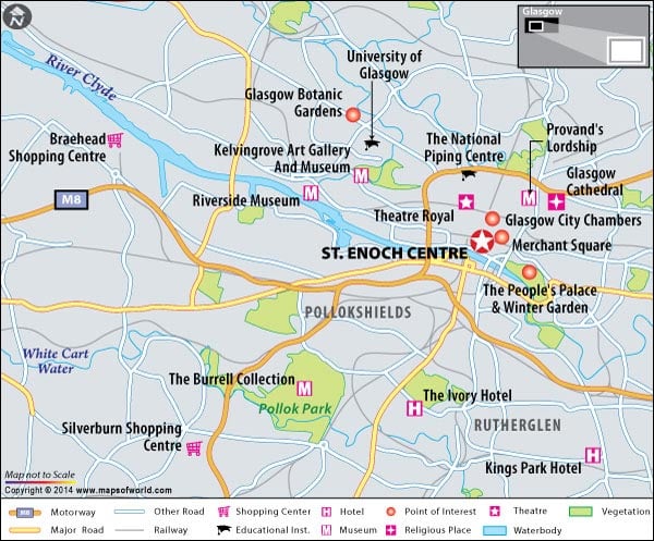 Location Map of St. Enoch Centre