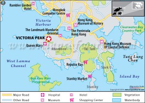 Location map of Victoria Peak