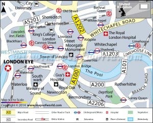 Location Map of London Eye