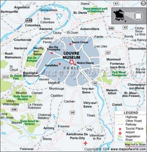Location Map of Louvre Museum