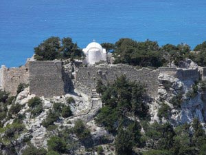 Monolithos Castle at the island of Rhodes in Greece