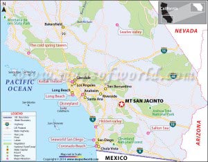 Location Map of Mt. San Jacinto