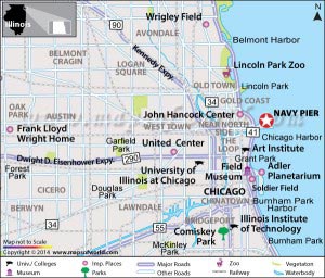 Location Map of Navy Pier