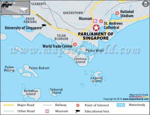 Parliament of Singapore Location Map
