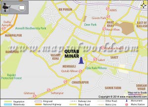 Qutub Minar Map