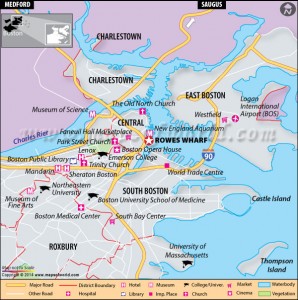 Location Map of Rowes Wharf
