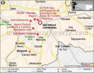 Location Map of São Paulo Cathedral