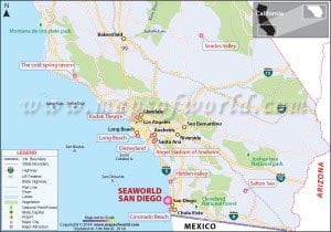 Map of Seaworld, San Diego