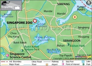 Singapore Zoo Location Map