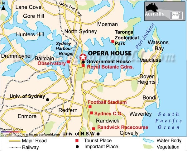 Sydney Opera House Map