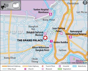 The Grand Palace Location Map