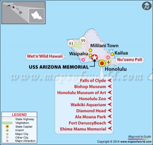 Location Map of USS Arizona Memorial