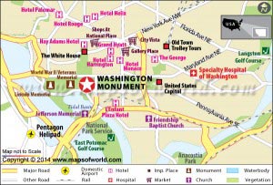 Washington Monument Map