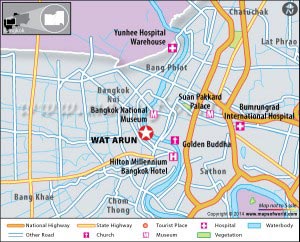 Location Map of Wat Arun