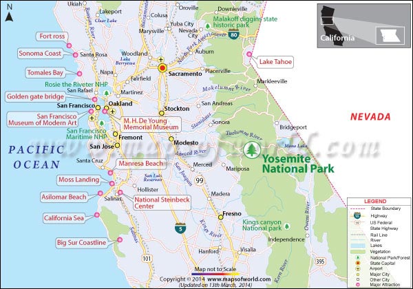 Yosemite National Park Travel Information - Map, Location, Facts, Best ...