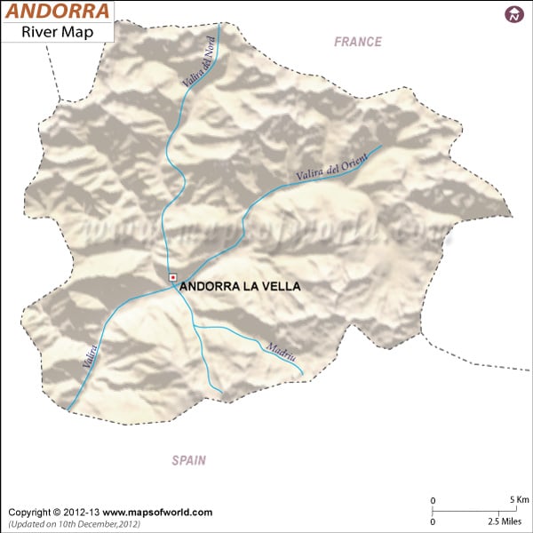 Andorra River Map