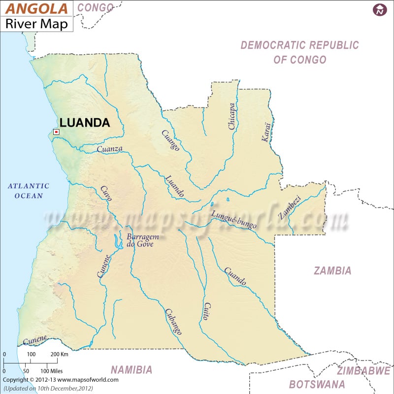Angola River Map