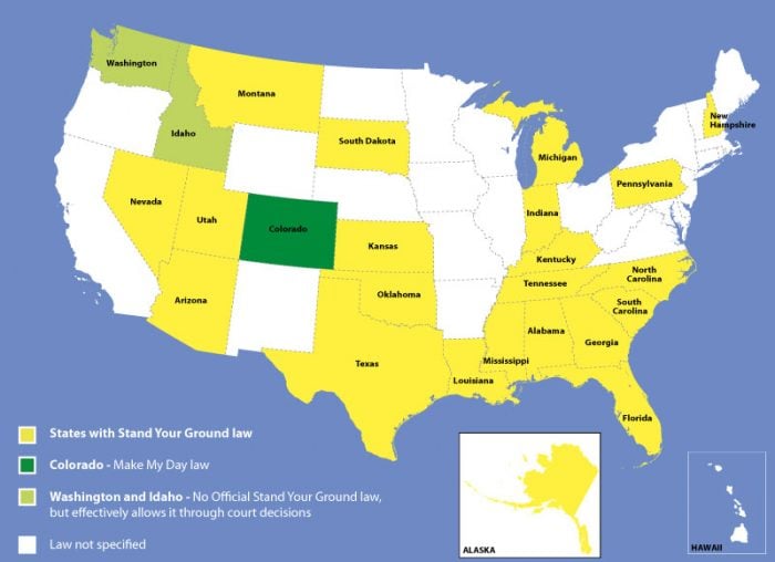 States with Stand Your Ground Law