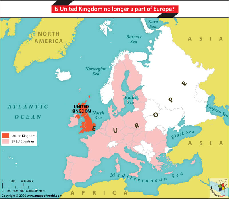 Map Highlighting the Location of the United Kingdom