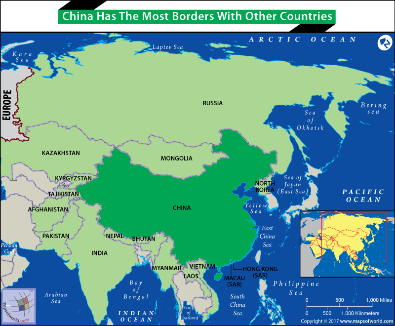 map of china and surrounding countries Which Country Has The Most Borders With Other Countries Answers map of china and surrounding countries