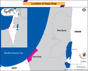 Location map of Gaza Strip