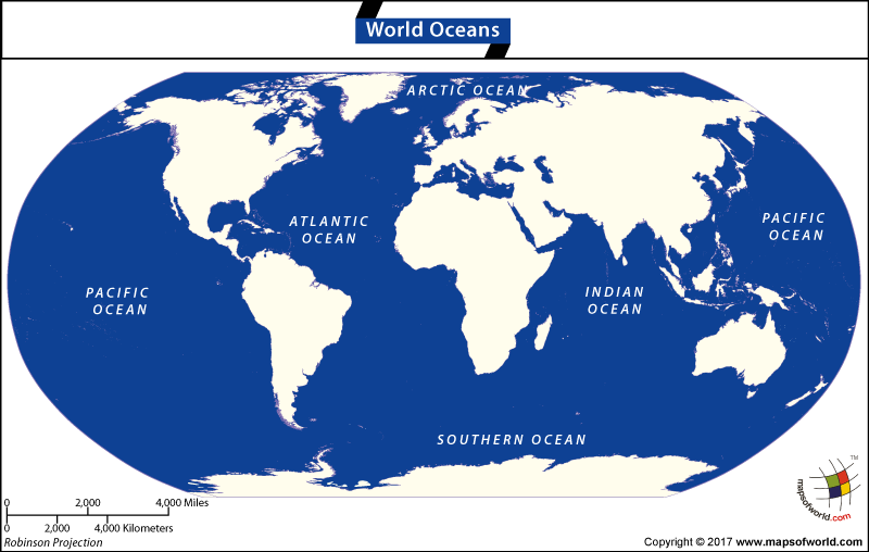 Oceans Of The World Map