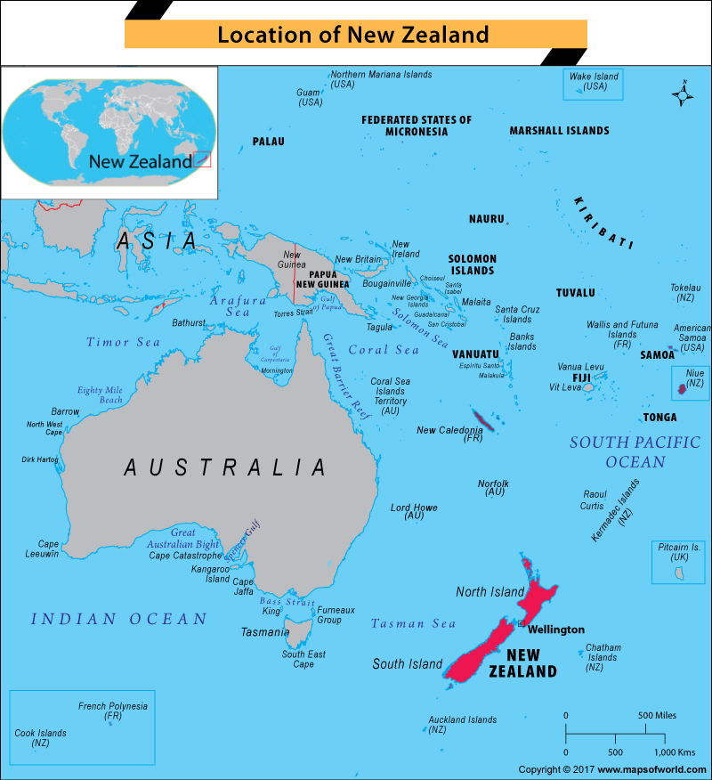 New Zealand Continent Map Which Continent Is New Zealand In? - Answers