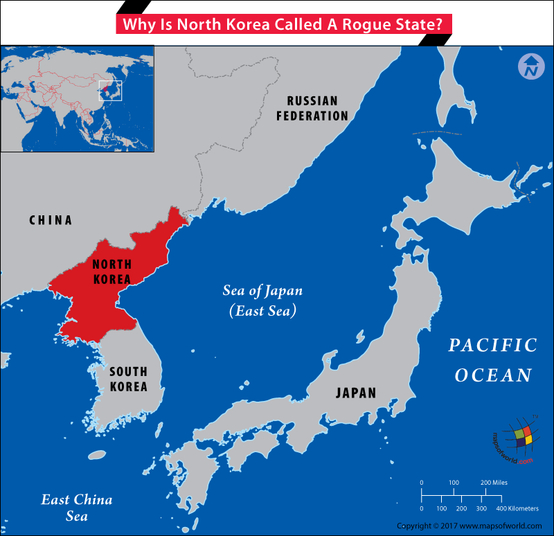 Show Korea In World Map Why Is North Korea Called A Rogue State? - Answers