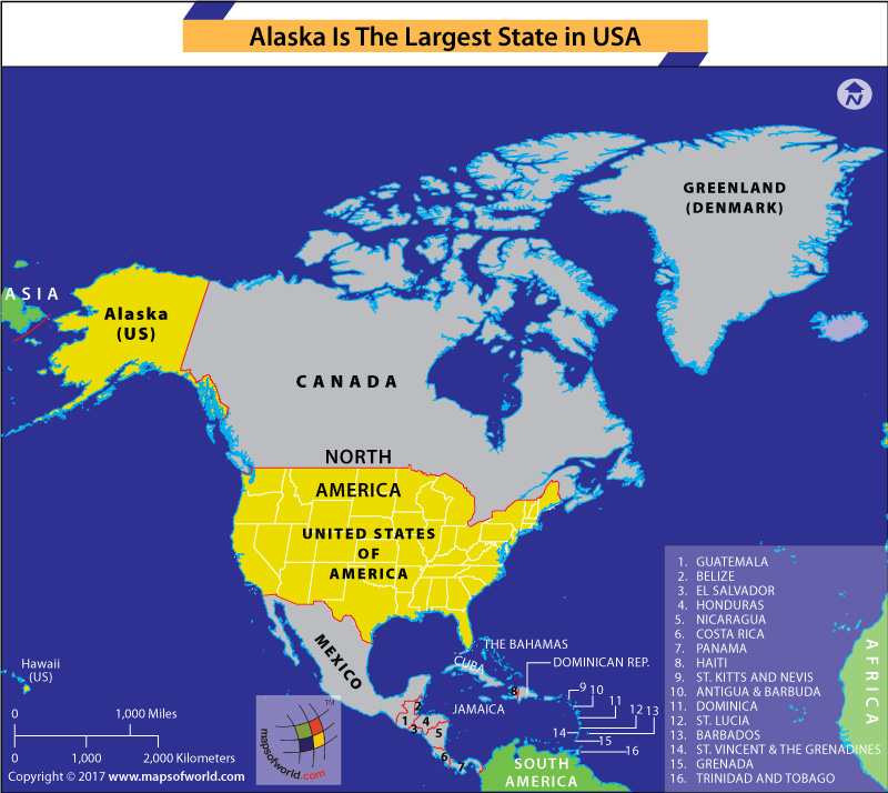 Largest State in the USA Size of States by Area