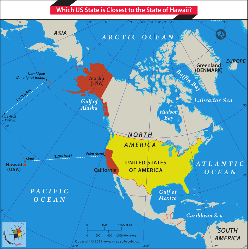 Closest American state to Hawaii How Far is Hawaii