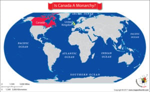 World map showing Canada and UK
