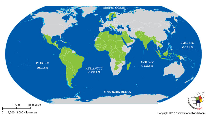 map-of-third-world-countries-answers