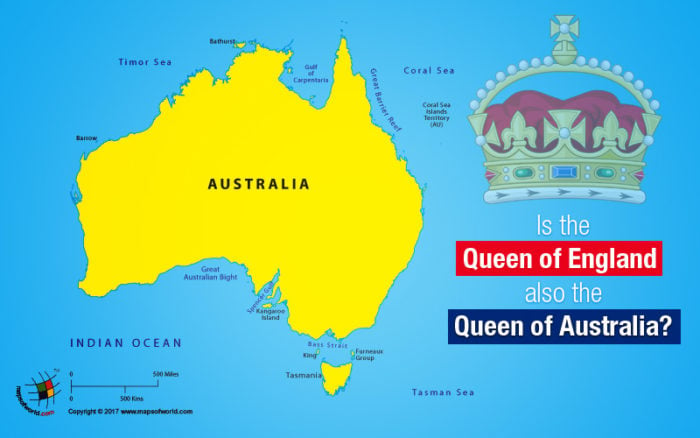 Map Showing Australia