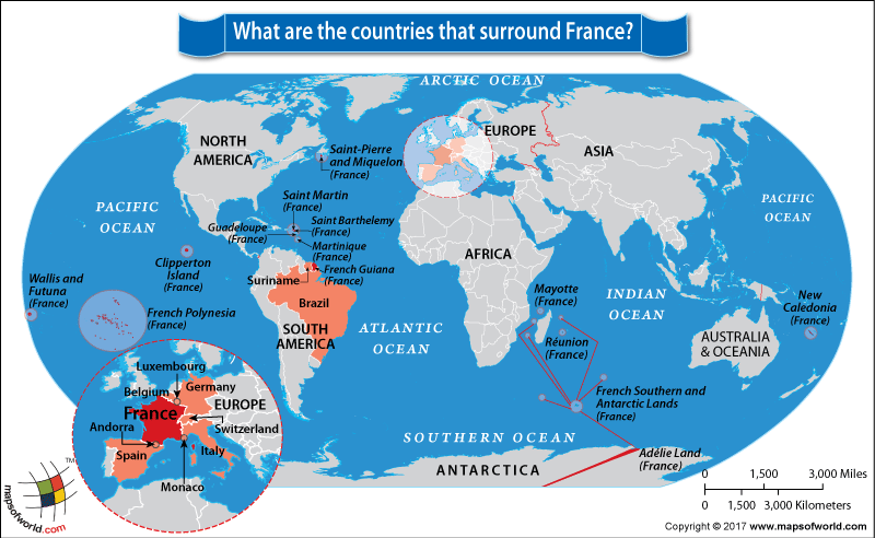 France Map With Neighbouring Countries What Are The Countries That Surround France? - Answers