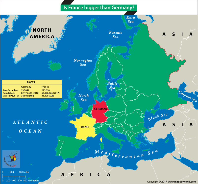 france and germany map Is France Bigger Than Germany Answers france and germany map