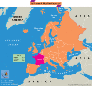 Europe Map Highlighting France