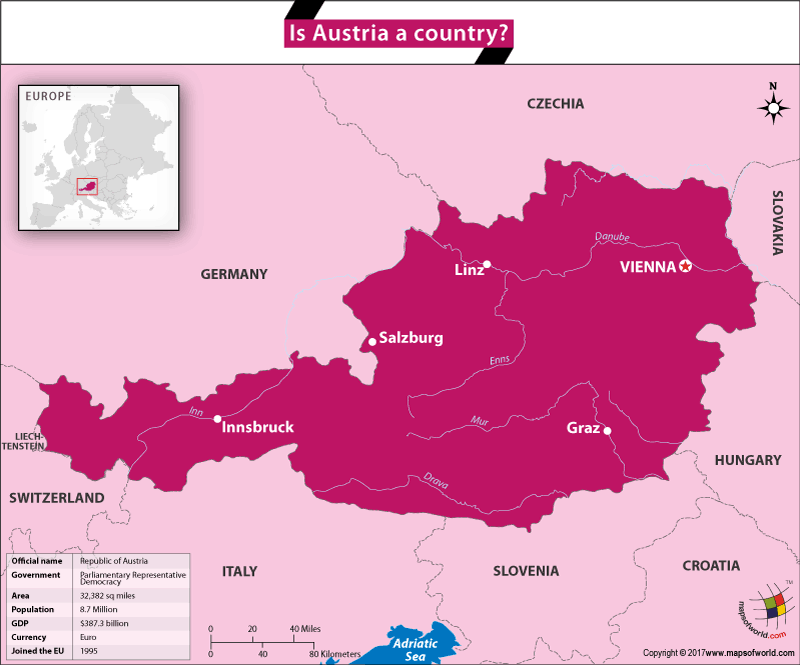 Map of Austria