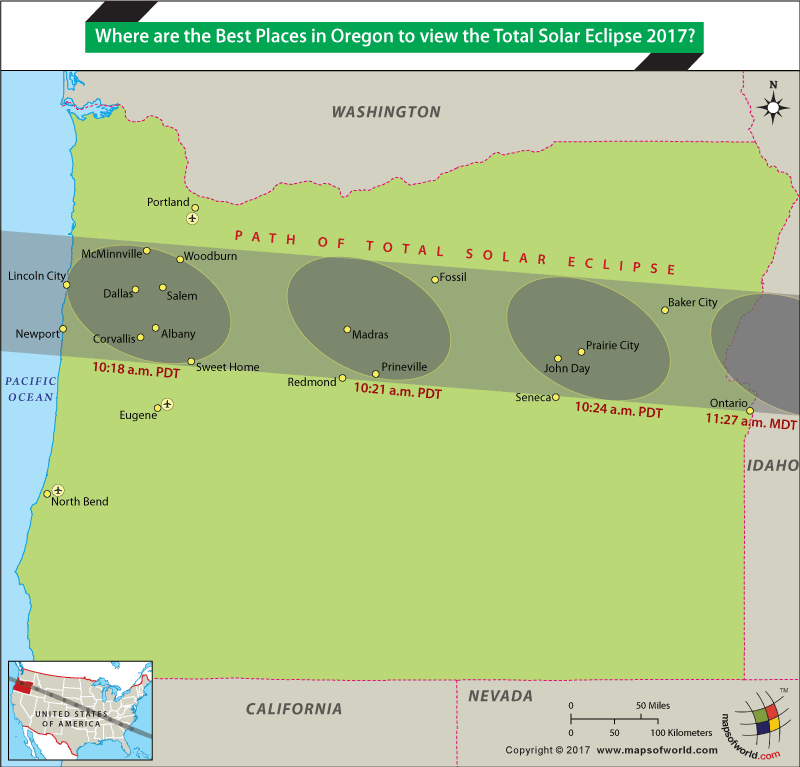 2017 Solar Eclipse Map Oregon