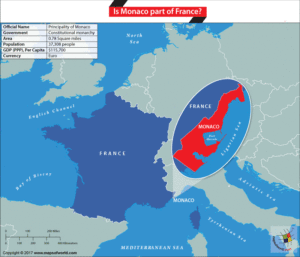 Map of Monaco and France