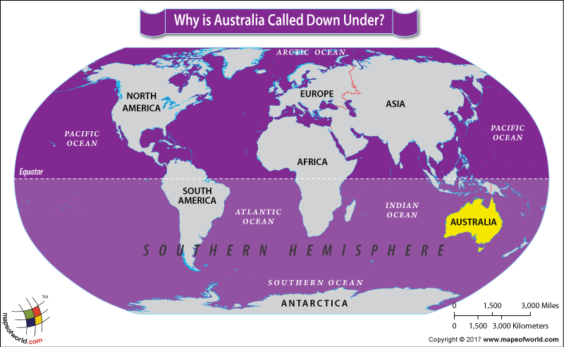 World Map highlighting Australia