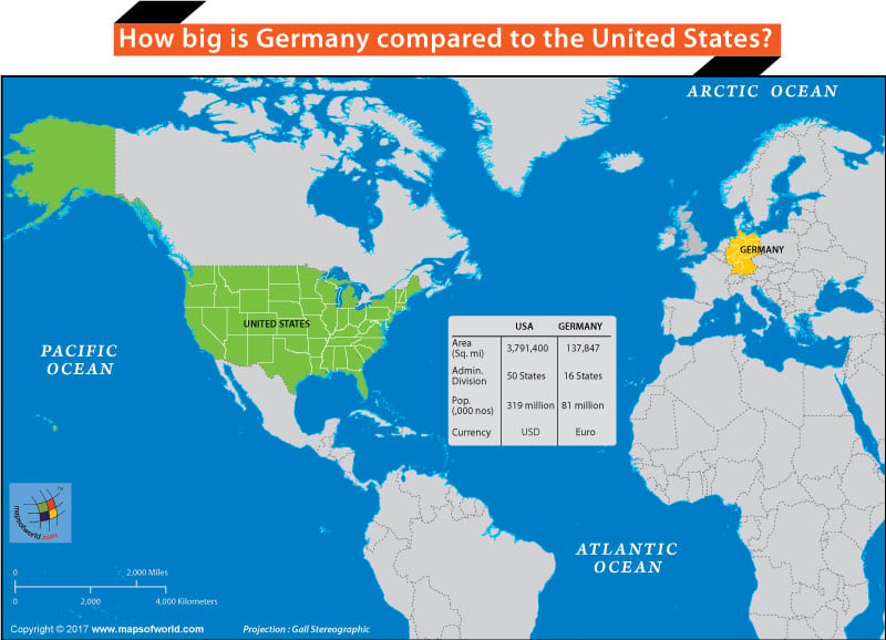 How Big is Germany Compared to the United States?