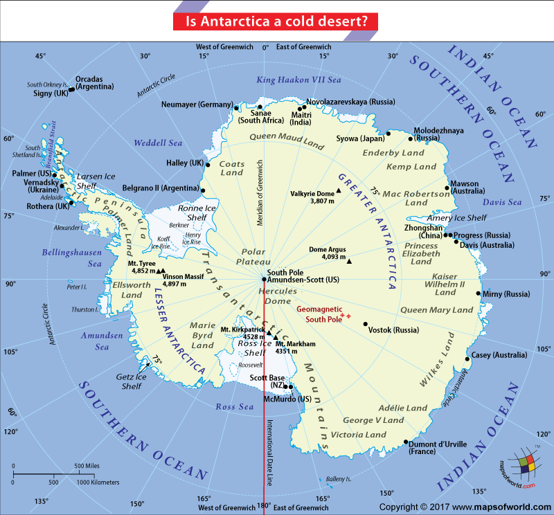 Map Is Antarctica A Cold Desert 